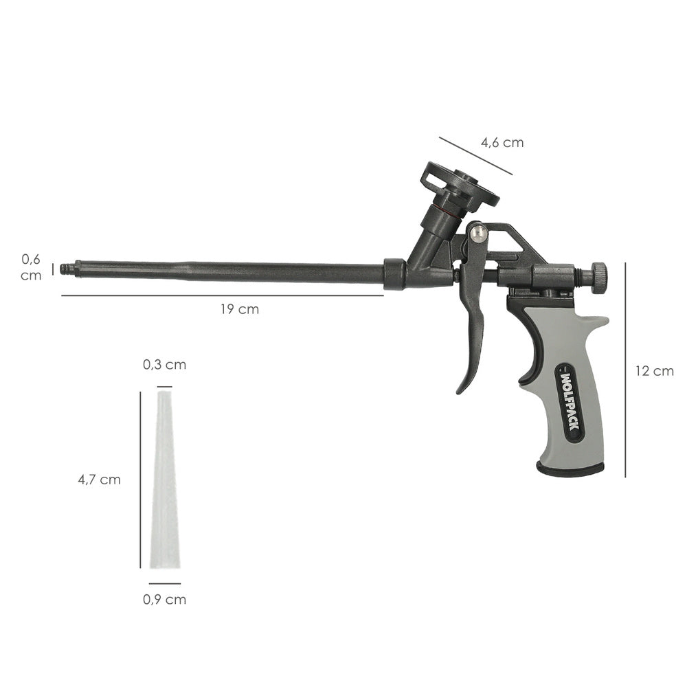 Pistola para espuma poliuretano recubrimiento integro ptfe  (interior y exterior) pistola calafatear, rellenar, sellar