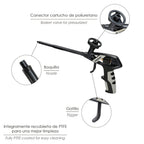 Pistola para espuma poliuretano recubrimiento integro ptfe  (interior y exterior) pistola calafatear, rellenar, sellar