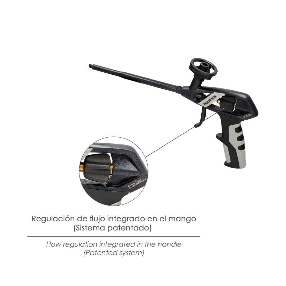 Pistola para espuma poliuretano recubrimiento integro ptfe  (interior y exterior) pistola calafatear, rellenar, sellar