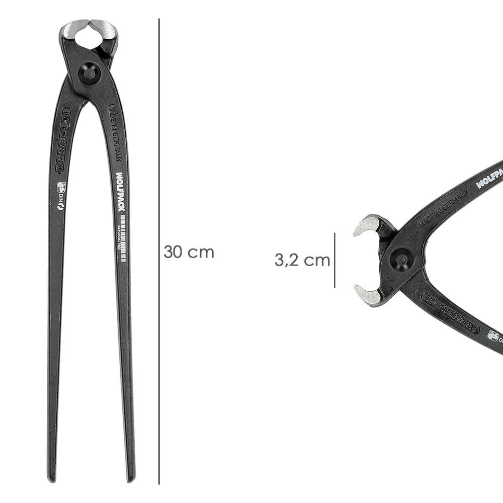 Russian Pincers Plus DIN/ISO 9242 Black 12"