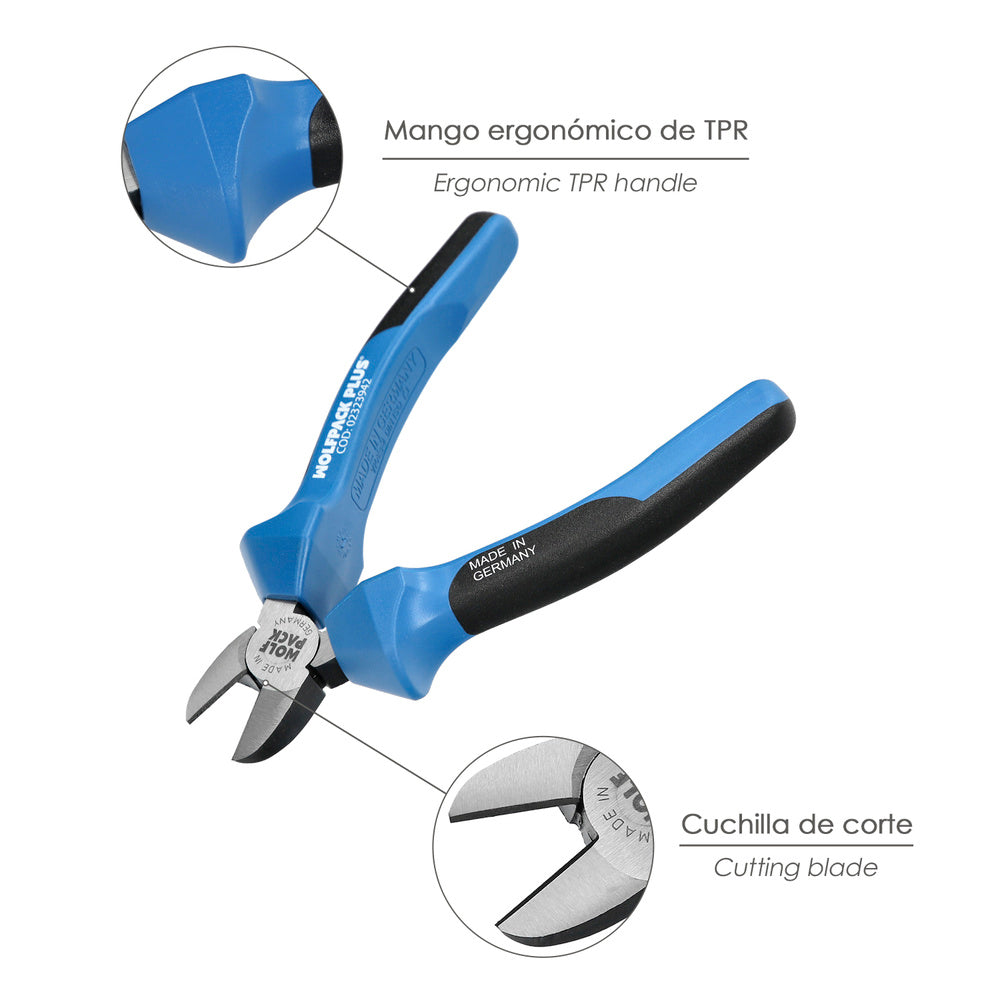 Diagonal cutting pliers din/iso plus 160 mm heavy duty