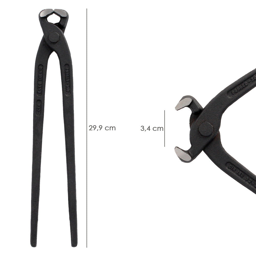 Tenazas rusas cromo vanadio din / iso 9242    12" tenazas ferralla, carpintería, construcción