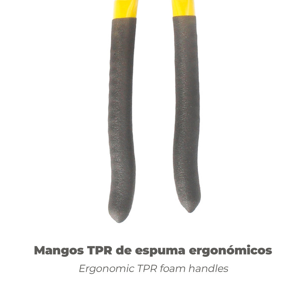 Tenaz de abertura múltipla preta 250 mm cabos plastificados DIN 8976. Chave-inglesa extensível, alicate extensível, tenaz de canalizador