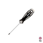 Chave de fendas torx inviolável, aço S2, cabo TPR bimaterial. Medida T09 x Ø 3,0 x 75 mm