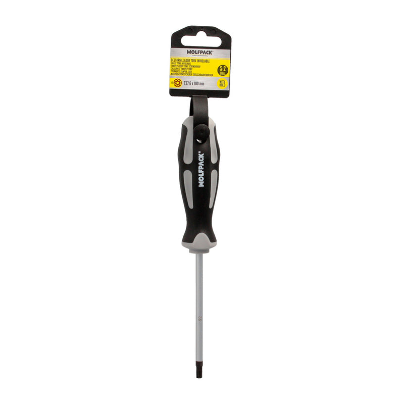 Destornillador torx inviolable acero S2 mango TPR bimaterial. medida T27 x ø 6,0 x 100 mm