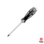 Phillips screwdriver, S2 steel, TPR bi-material handle. Size PH1 x Ø 5.0 x 100 mm DIN5262.