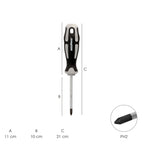 Chave de fendas Phillips aço S2, punho TPR bimaterial. Medida PH2 x Ø 6,0 x 100 mm DIN 5262.