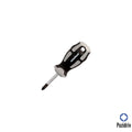 Chave de fendas pozidriv aço S2 cabo TPR bimaterial. Medida PZ1 x Ø 5 x 38 mm DIN 5262.