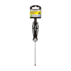 Destornillador plano estampado acero s2 mango tpr bimaterial. Medida 0,8 x ø 4,0 x 100 mm din5265