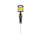 Chave de fendas de ponta ranhurada, aço S2, cabo bimaterial TPR. Medida 0,5 x ø 3,0 x 75 mm din5265
