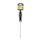 Chave de fendas de ponta ranhurada, aço S2, cabo bimaterial TPR. Medida 0,8 x ø 4,0 x 125 mm DIN5265