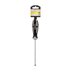 Chave de fendas de ponta ranhurada em aço S2, cabo bimaterial TPR. Medida 1,0 x ø 5,0 x 125 mm DIN5265