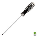 Flathead screwdriver, S2 steel, TPR bi-material handle. Size 1.0 x ø 5.0 x 150 mm, DIN 5265