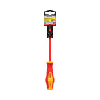 Destornillador plano aislado certificado vde 1.000 v. Medida 1,0 x ø 5,5 x 125 mm destornillador seguridad electricista