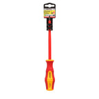 Destornillador plano aislado certificado vde 1.000 v. Medida 1,2 x ø 6,5 x 150 mm destornillador seguridad electricista