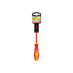 Destornillador plano aislado certificado vde 1.000 v. Medida 0.5 x ø 3.0 x 100 mm destornillador seguridad electricista