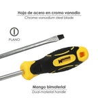Destornillador bimaterial boca estampada 4x100 mm