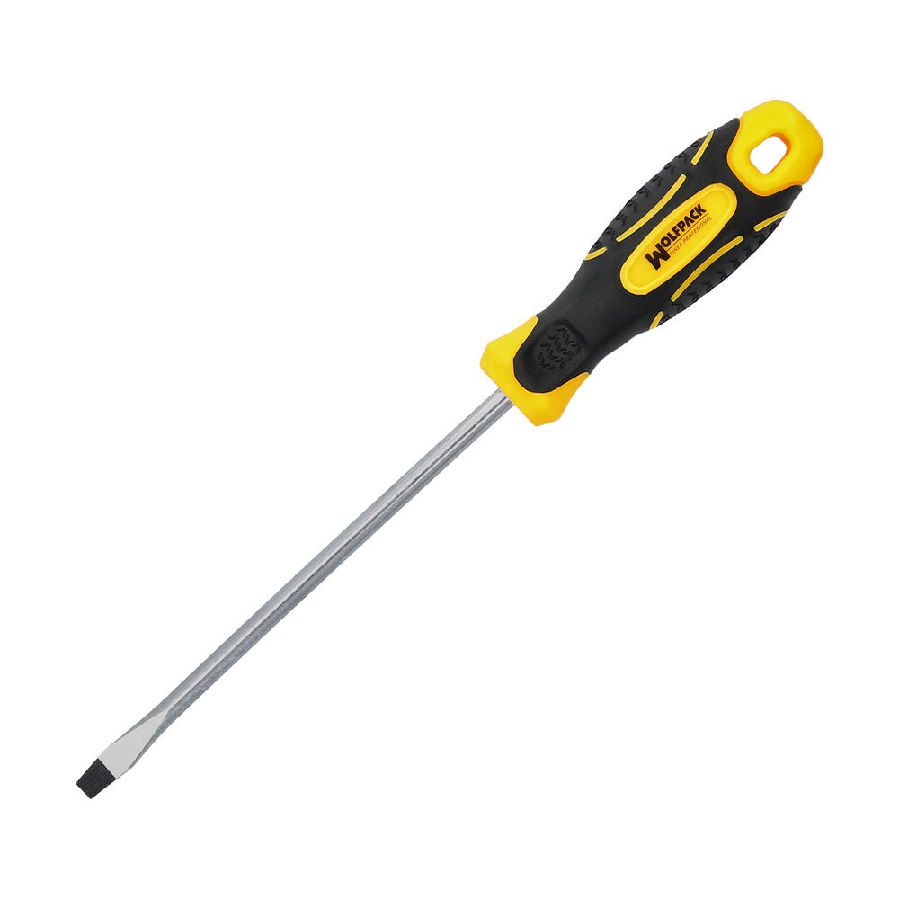 Destornillador mango bimaterial boca estampada 5x125 mm destornillador plano, cromo vanadio,