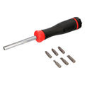 Juego de puntas con destornillador  1/4" 7 piezas. Acero cromo vanadio, kit destorpuntas, puntas destornillador.