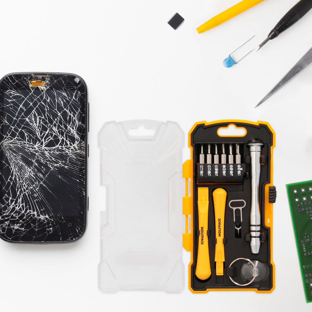 17-piece smartphone repair tool kit