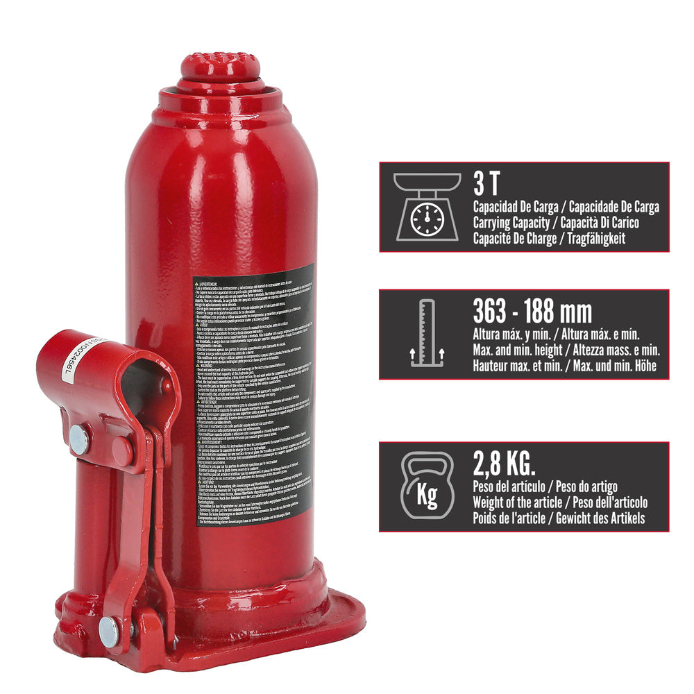 Bottle jack 3000 kg.