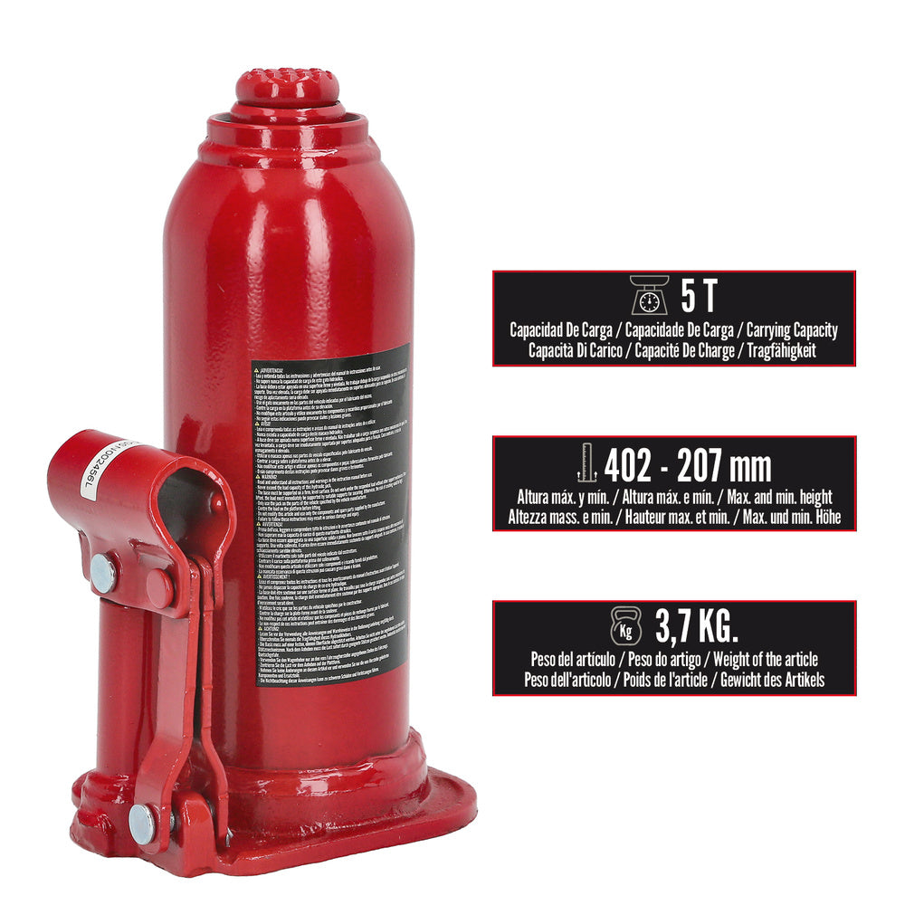 Bottle jack 5000 kg.