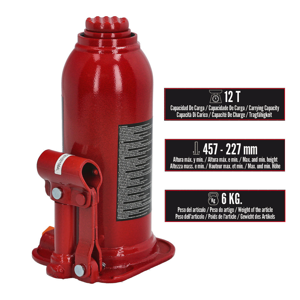 Bottle hydraulic jack 12000 kg.