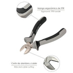 Alicates corte diagonal 175 mm acero cromo vanadio din-iso 5749  pelacables, corta cables, pelador cables