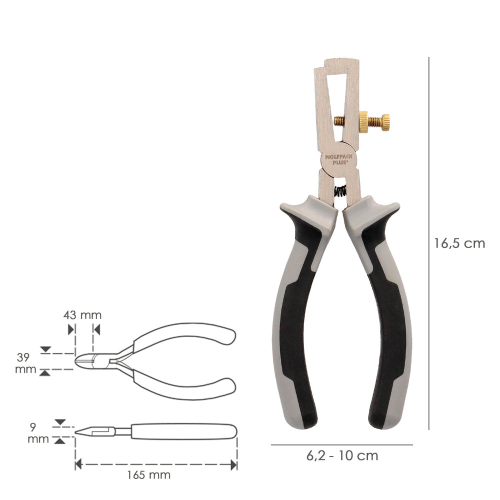 Pelacables 175 mm acero cromo vanadio din-iso 8979 corta cables, pelador cables, cortador de cables.
