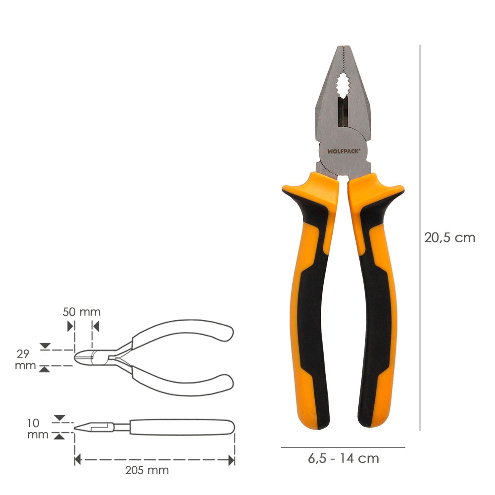 Combination pliers 200 mm DIN 5746 steel