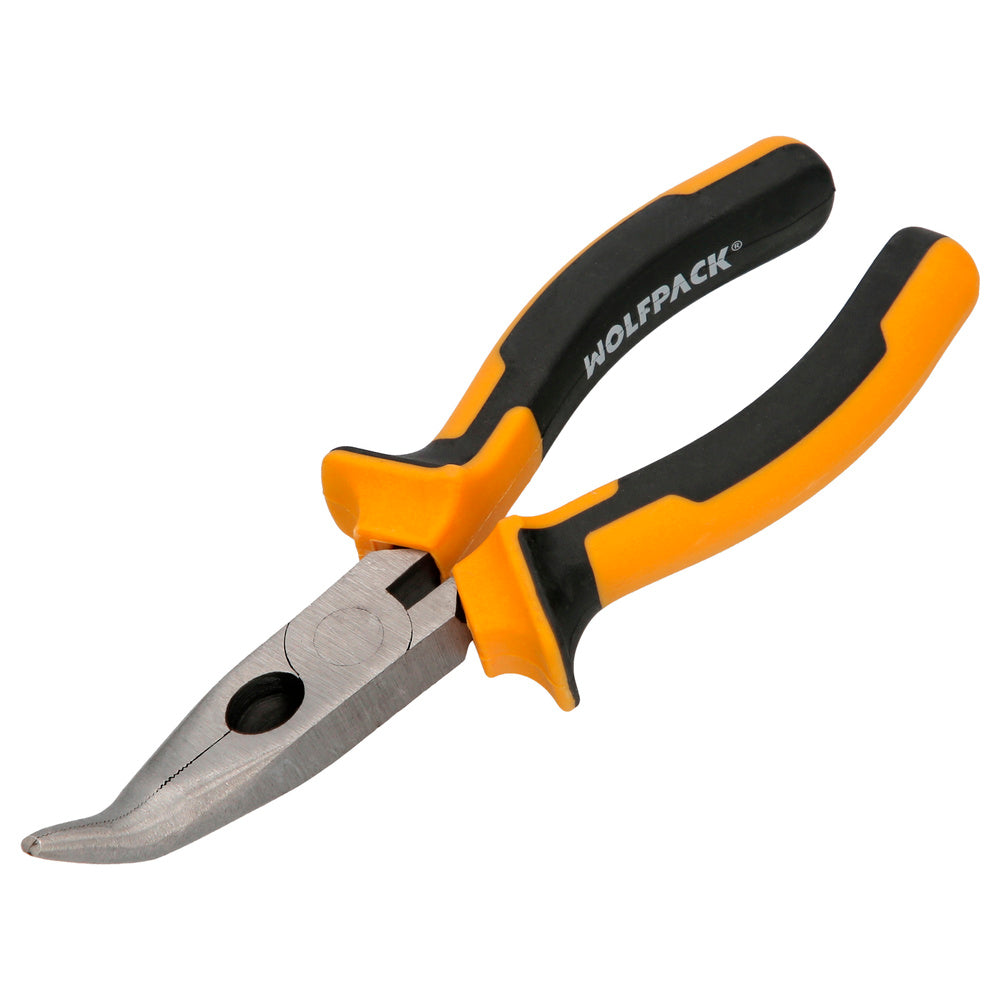 Curved nose pliers 150 mm steel DIN 5745 curved nose pliers, long nose pliers,