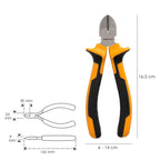Alicates corte diagonal 150 mm acero din 5749 pelacables, corta cables, pelador cables