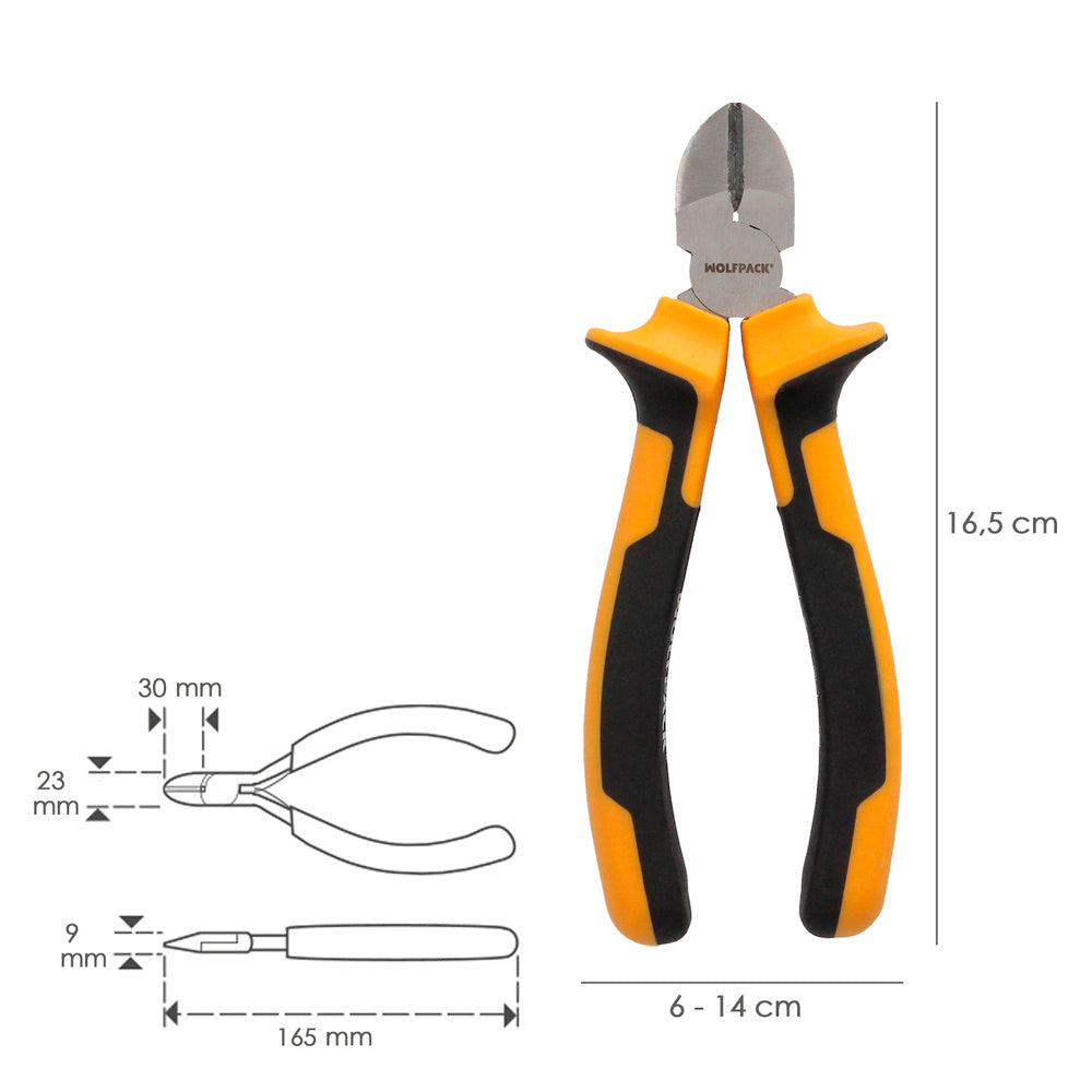 Diagonal cutting pliers 150 mm steel DIN 5749 wire strippers, cable cutters, cable strippers