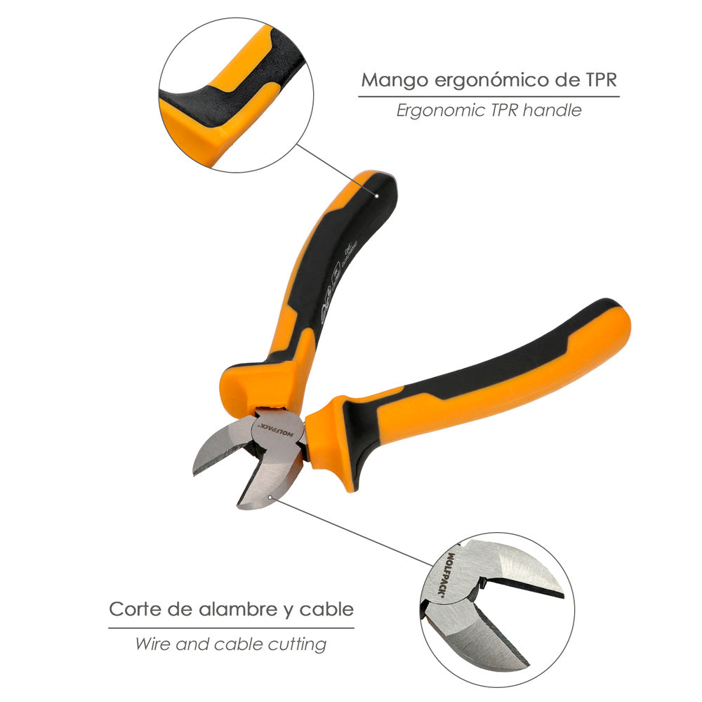 Diagonal cutting pliers 150 mm steel DIN 5749 wire strippers, cable cutters, cable strippers