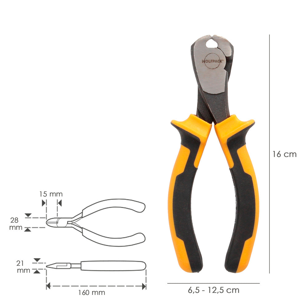 Front cutting pliers 150 mm steel DIN 5745. Wire strippers, cable cutters, cable strippers,