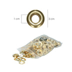 Ilhoses metálicos grandes para lona ø interior 10 mm (saco 100 unidades)