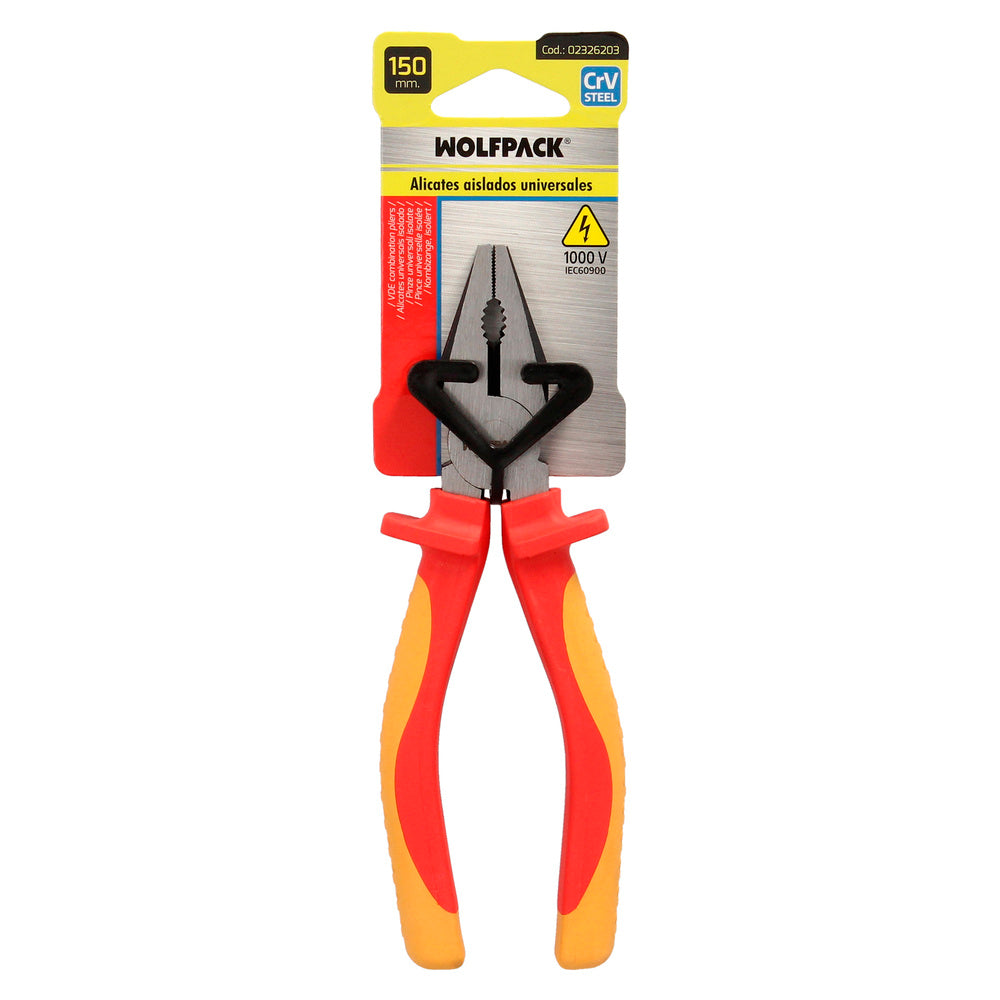 Combination Pliers 150 mm insulated handles chrome vanadium steel wire stripper, cable cutter, cable peeler