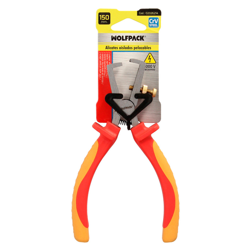 Wire stripping pliers 150 mm insulated handles chrome vanadium steel wire stripper, cable cutter, cable stripper