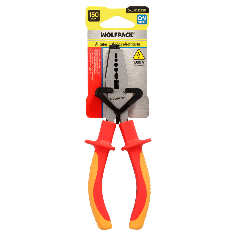 Multi-function wire stripper pliers 150 mm insulated handles chrome vanadium steel wire stripper, cable cutter, cable peeler