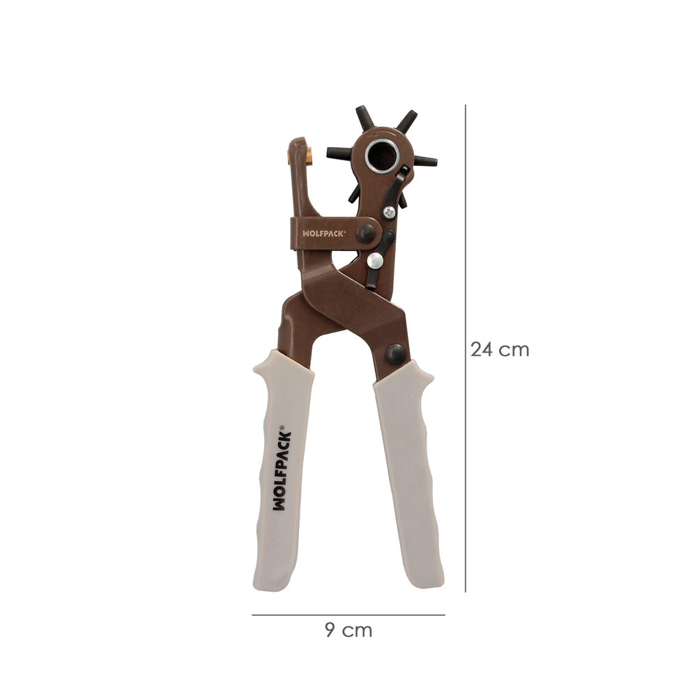 Alicate saca-bocados industrial estrela 225 mm furos de ø 2,0 a 4.5 mm alicates de furos, perfurador de couro, alicate para cintos,
