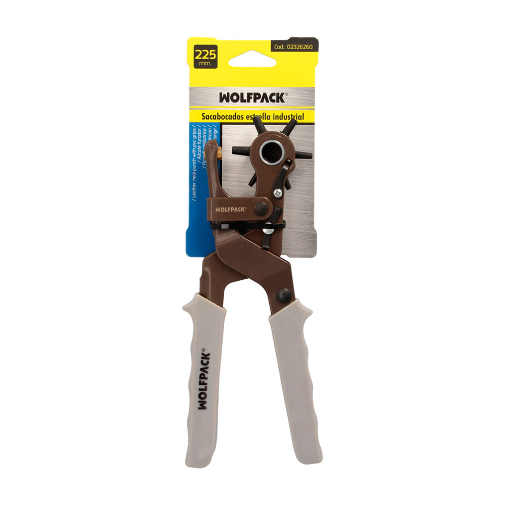 Alicate saca-bocados industrial estrela 225 mm furos de ø 2,0 a 4.5 mm alicates de furos, perfurador de couro, alicate para cintos,