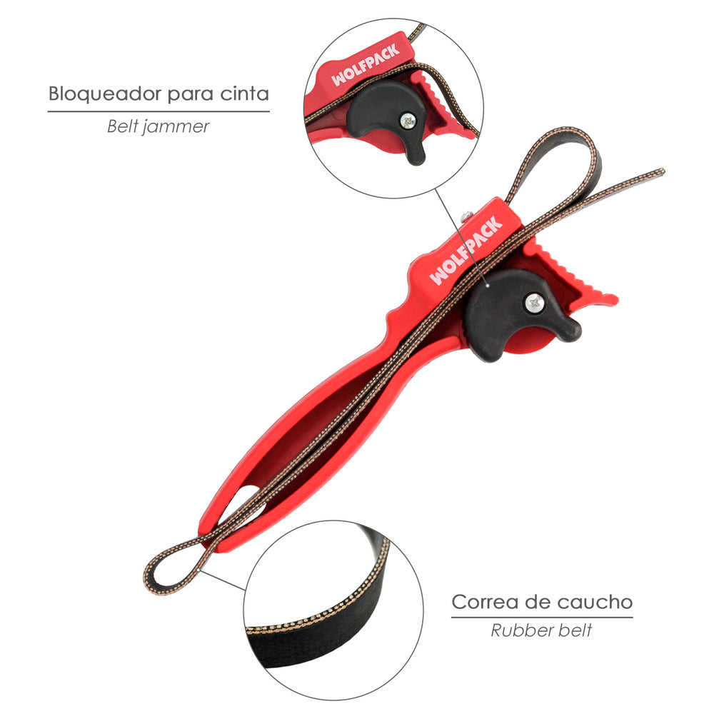 Llave cinta abretodo ø 5 a ø 16 cm cinta caucho reforzado. Llave filtros, llave tubos, llave tuberías, llave tapas,
