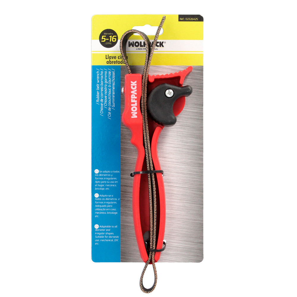 Llave cinta abretodo ø 5 a ø 16 cm cinta caucho reforzado. Llave filtros, llave tubos, llave tuberías, llave tapas,