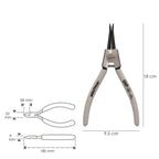 Alicates arandelas exteriores recto 175mm acero din 5254. Anillos de presión, anillos de retención, arandelas circlips