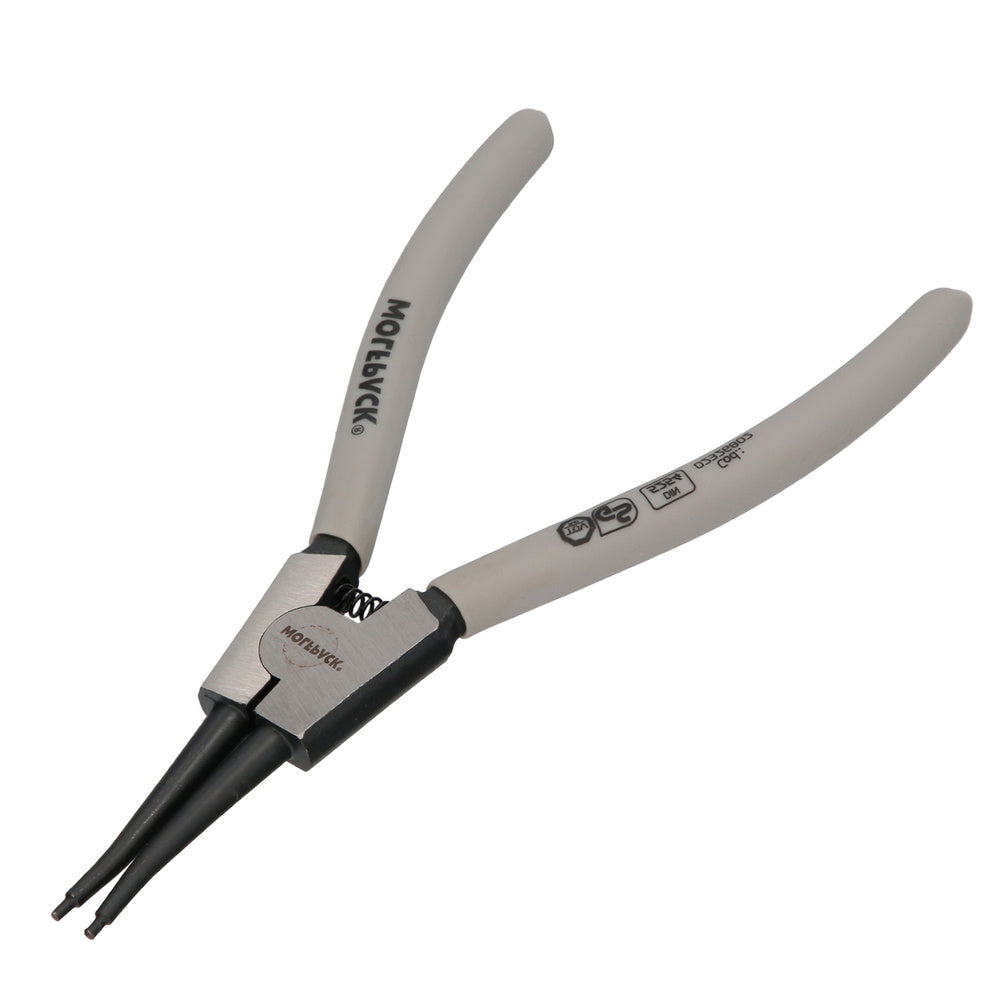 Pliers for external circlips, straight, 175mm, DIN 5254 steel. Snap rings, retaining rings, circlip washers