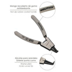Alicates arandelas exteriores curvo 125 mm acero din 5254. Anillos de presión, anillos de retención, arandelas circlips