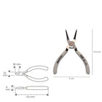 Internal circlip pliers straight 125 mm steel DIN 5256. Snap rings, retaining rings, circlips