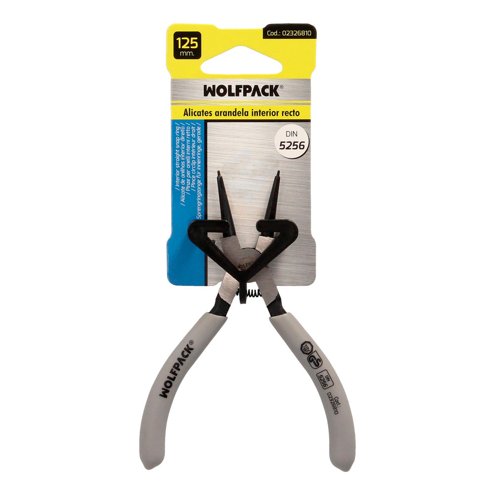 Internal circlip pliers straight 125 mm steel DIN 5256. Snap rings, retaining rings, circlips