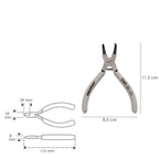 Alicate anéis internos curvo 125 mm aço DIN 5254. Anéis de pressão, anéis de retenção, anilhas circlips