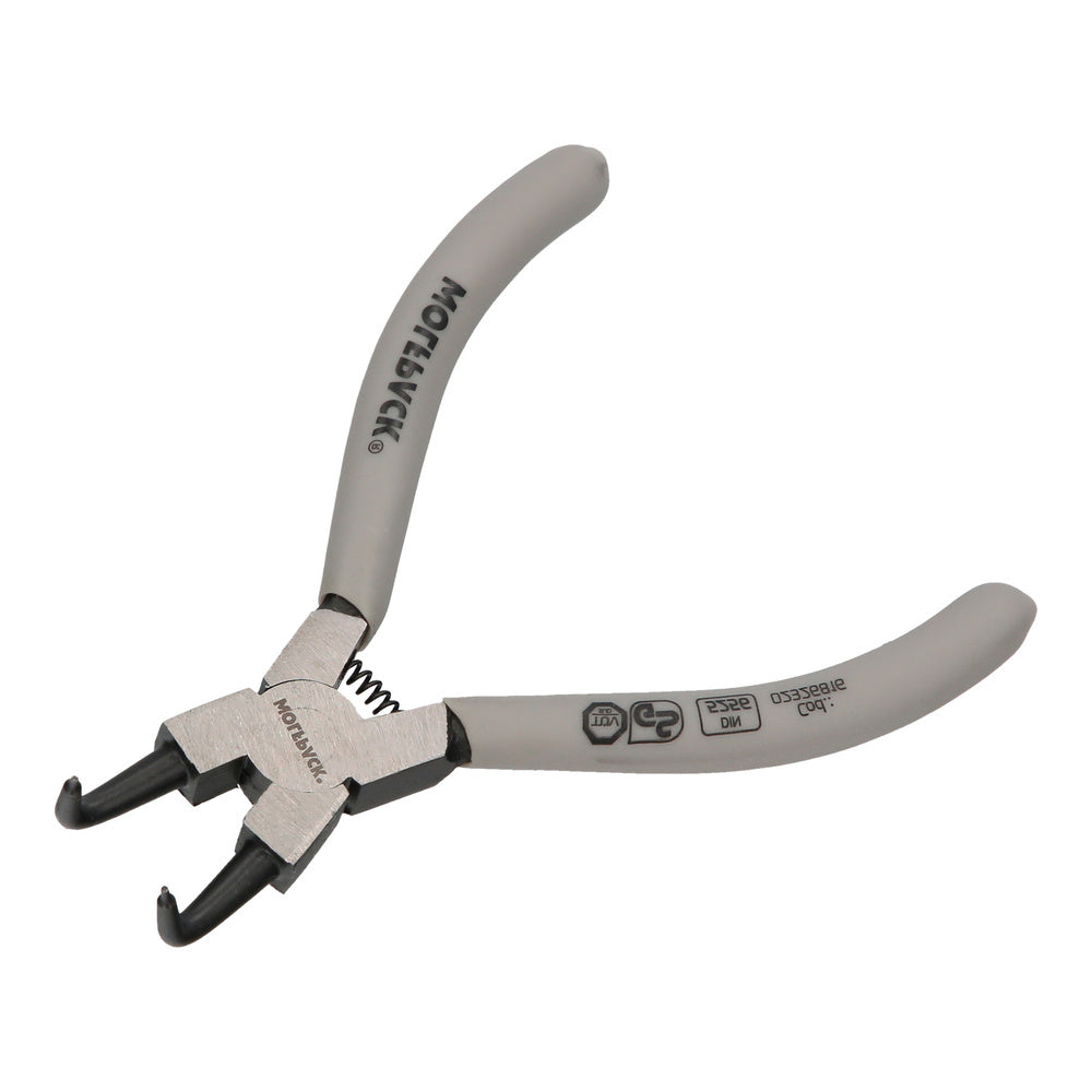 Alicates arandelas interiores curvo 125 mm acero din 5254. Anillos de presión, anillos de retención, arandelas circlips